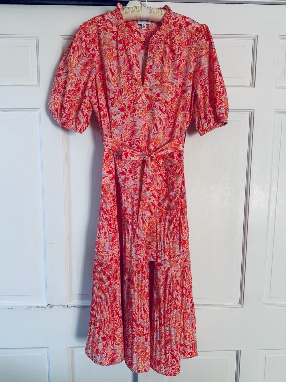 Current Air Los Angeles Printed Dress with Tie Waist